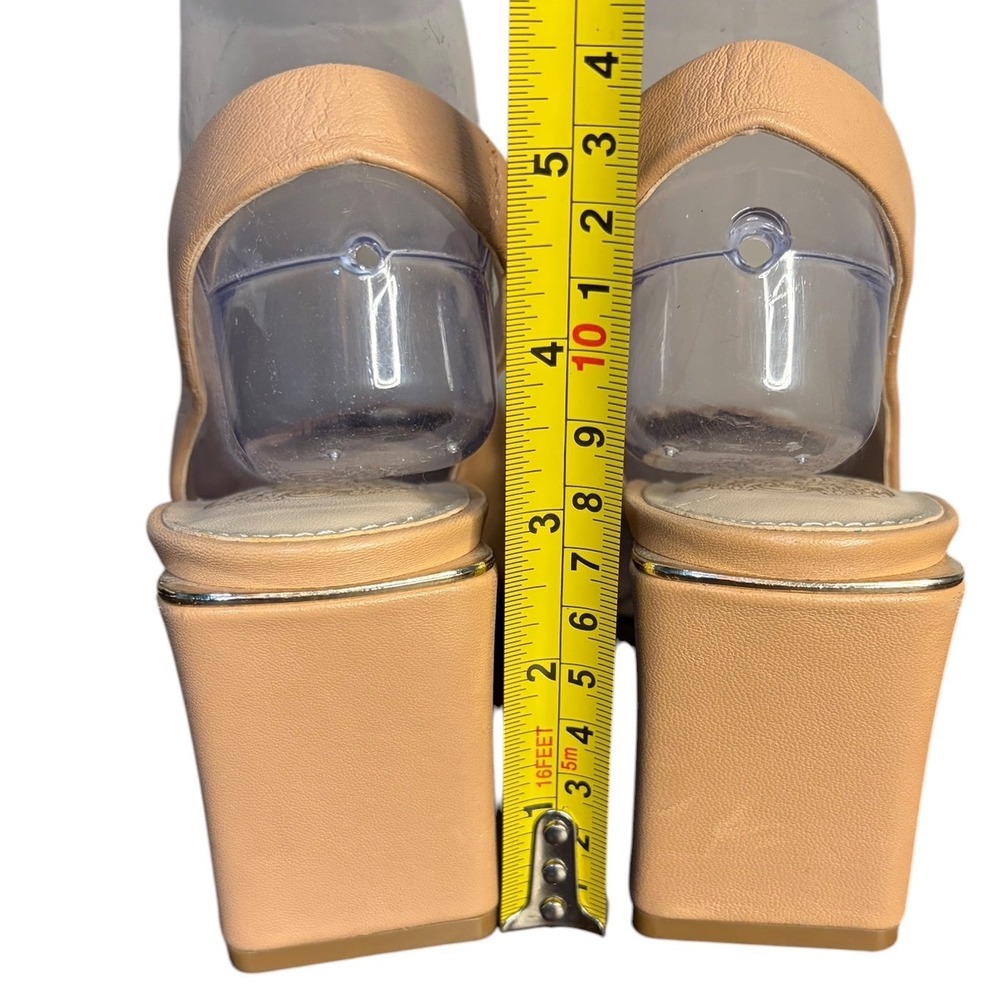 Vince Camuto Tan Leather Slingback Block Heel Pump Pointed Women's Size 7M - Picture 6 of 7